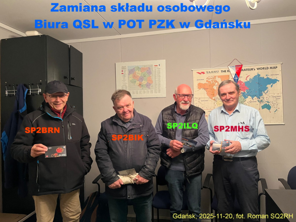 Zmiana składu osobowego w Biurze QSL w Pomorskim Oddziale Terenowym PZK w Gdańsku.