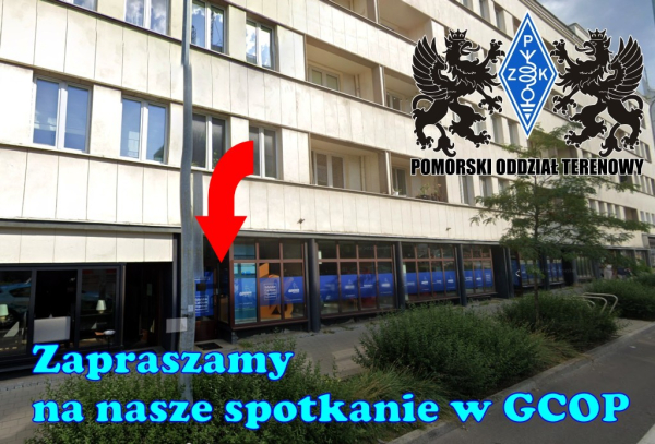Zapraszamy na pierwsze w tym roku spotkanie pomorskich krótkofalowców w GCOP we wtorek 13 stycznia 2026 godzina 18:00